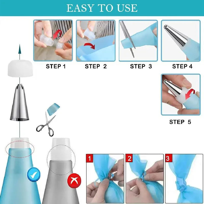 Set de Mangas de Silicona: Master-Duo: Pack de Mangas Reutilizables 🧁✨