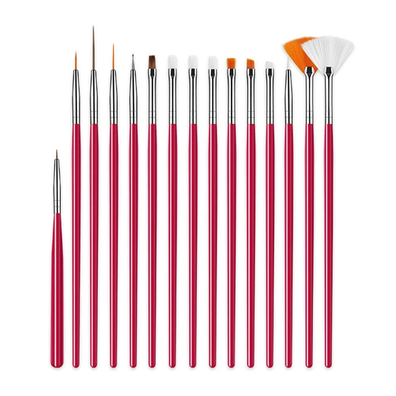 Kit de Detalle Artesanal: Pinceles para Fondant y Dorado 🎨🖌️15Pcs