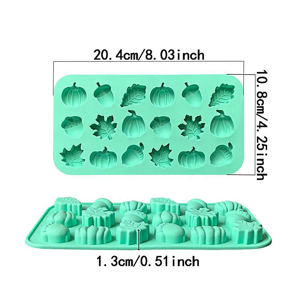 Bocados de Estación: Molde "Golden Fall" de 18 Cavidades 🍂🍪