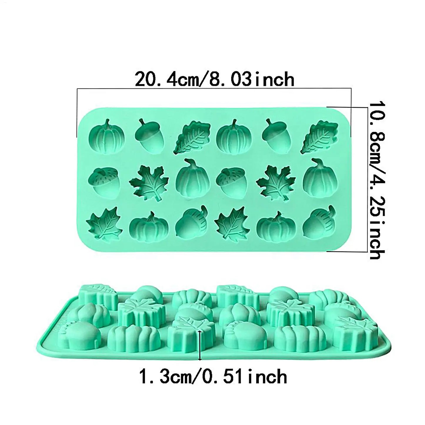 Bocados de Estación: Molde "Golden Fall" de 18 Cavidades 🍂🍪